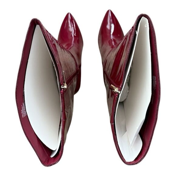 Shoe Dazzle Heeled Boots Adaline-D Tibetan Red Knee Boots Women’s Size 10 Wide - Picture 6 of 11